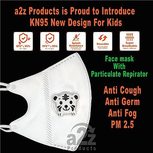 For Kids KN95 Face Mask New Style Protective Mask with Respirator, 5 Layers Protection White