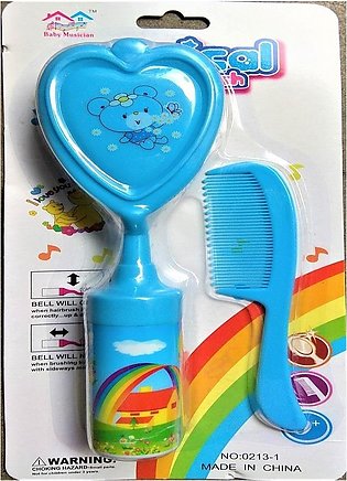 Hair Comb And Brush Set With Music - Blue