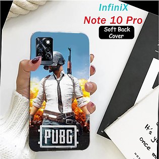 Infinix Note 10 Pro Back Case  - PUBG Soft Case Cover