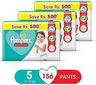 Pampers Pants Diapers Junior Size 5 52 Count  Pack of 3