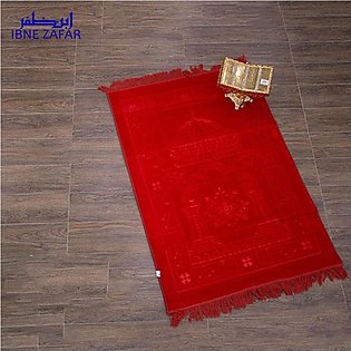 Red Velvet Foam Padded Jai Namaz | Prayer Mat | Prayer Rug