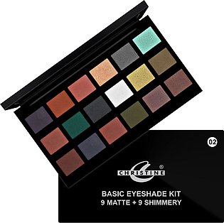 Christine Basic EyeShade Kit 9 Matte + 9 Shimmery - 02
