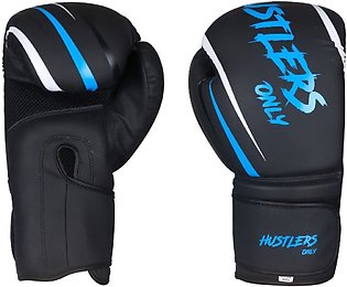 Hustlers Only Boxing Gloves Professional Gloves, Most durable Bag Gloves, Best power Punch Bag Gloves for Punching, Most secure Sparring Gloves - Black - 14oz