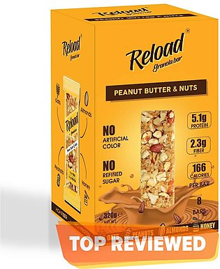Reload Granola Bar - Protein Bar - Peanut Butter & Almond - Box (6 Bars)