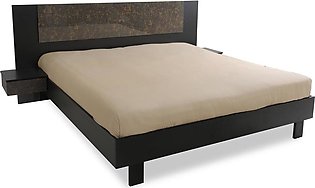 Habitt - Novak Bed with 2 attached drawers - King Sized Black Laminated Bed - (KHI-LHR-ISB Delivery Only)
