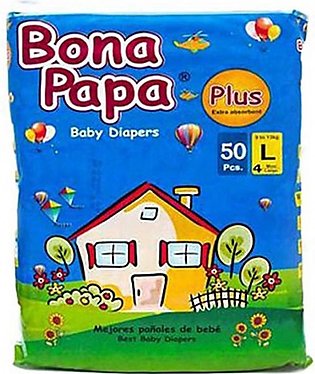 BONA PAPA Large Size 4 Baby Diaper (50 Pcs) Diapers Plus BONAPAPA