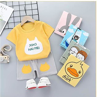 T Shirt And Shorts Pant For Kids Baby Boys And Girls Round Neck Short Sleeves Tee Tops Cloths Sets Dresses Outfit