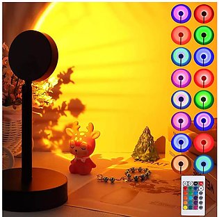 USB Sunset Projector Led Night Light Sun Projection Desk Lamp Table Lamp for Bedroom Bar  Wall Decoration Lighting By E Light