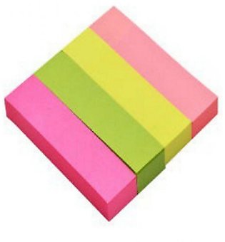Pack of 4 Sticky Note Pad - 100 pages each x 4 colours = 400 sticky notes - Multicolor