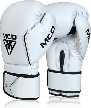 MCD Professional Gloves TX-300 Genuine Leather Made Boxing Gloves plus Free Hand Wraps Pair, Bandages Hand Wraps Around Grip Patti Inside for Boxing Gloves