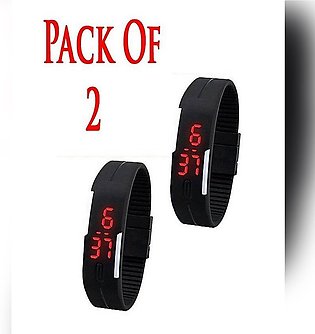 Pack Of 2 - Led Watches For Kids - Black