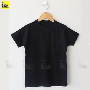 The Shop - Black O-Neck Trendy Basic T-Shirt For Mens - BO-T1