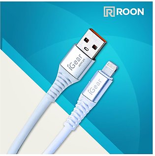 iGear Data Cable -  High Quality Data Cable - Brand Data Cable - Soft Data Cable - Iphone Charging Cable - Fast Charging Iphone Cable - High Quality Charging Cable - Fast Charging With Soft Cable - White Iphone Data Cable
