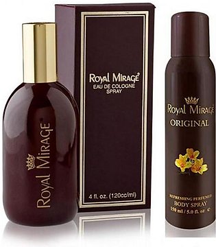 ROYAL MIRAGE - Pack of 2 Cologne Spray & Deodorant for Men