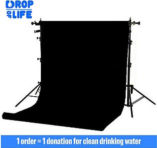 Black Background Cloth 5Ft X 10Ft for Home & Studio Backdrop Photo, Video Shoots