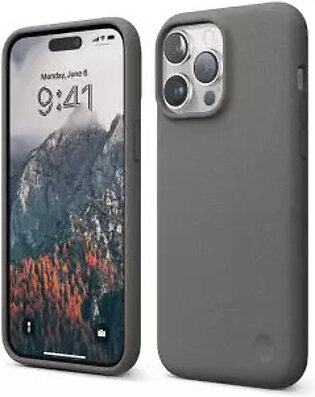 iPhone 14 Pro Max Pebble Case by elago Full Body Protective Cover, Shockproof, Special Pebble Coated, Slim, Anti-Scratch – City Grey