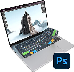 MacBook Pro 13″ M2 / M1 , MacBook Pro 16″ 2019 VerSkin Adobe Photoshop Shortcut Keyboard Cover by JCPAL – US-Layout – JCP2613