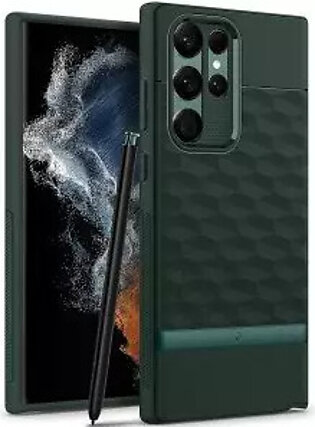 Galaxy S22 Ultra Parallax Protective Case by Caseology – Midnight Green – ACS03942