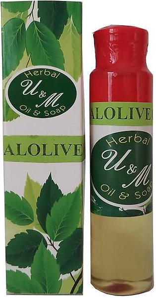 Alolive Oil - Blend of Aloe Vera Oil - Olive Oil - Coconut Oil - For Soft Smooth and Straight Hairs 110 ml
