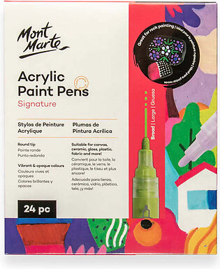 Mont Marte Acrylic Paint Pens Signature Broad Tip 24pc