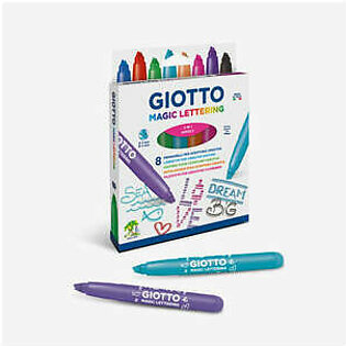 Giotto Magic Lettering Color Marker Pack Of 8pcs