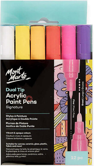 Mont Marte Dual Tip Acrylic Paint Pens Signature 12pc