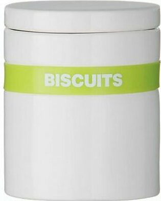 Lime Silicone Band Biscuit Jar