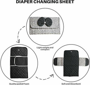 Black & White Baby Diaper Changing Sheet