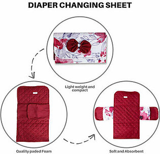 Red Tie Baby Diaper Changing Sheet