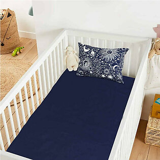 Blue Doddle Galaxy Baby Bedsheet & Pillow