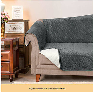 Luxury Fleece Sofa Cover Grey