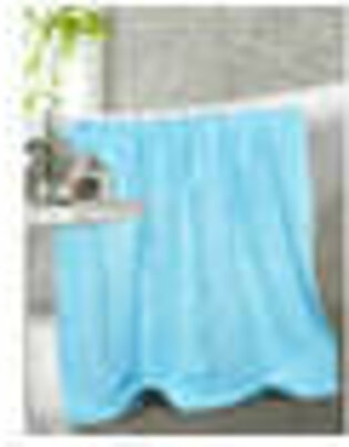 Single Strip Bath Towel Light Blue