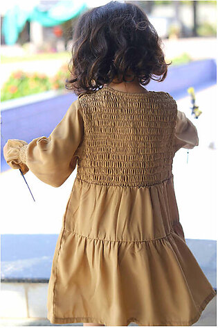 Shirred Bodice Flounce Sleeve Mini Dress