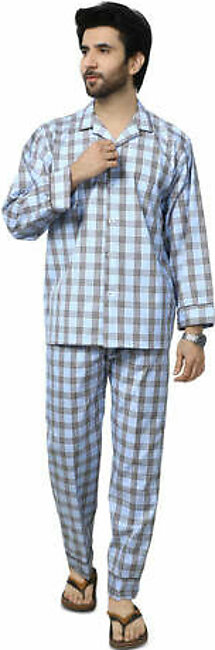 Diner's Night Suit for Men SKU: FNS014-L-BROWN