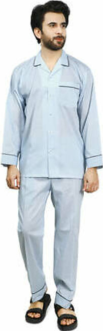Diner's Night Suit for Men SKU: FNS011-SKY BLUE