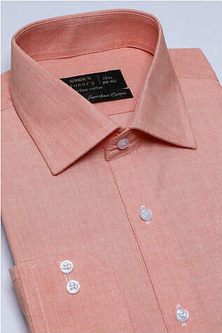 Peach Texture Formal Shirt For Men