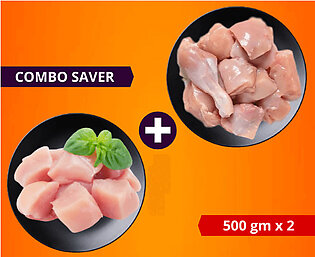 Chicken Boneless Cube (500gm) + Chicken Meat (500gm)