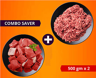 Beef Boneless (500gm) + Beef Qeema (500gm)