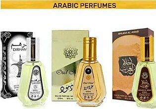 Pack of 3 Arabic Perfumes – 50ml (ZV:9935)