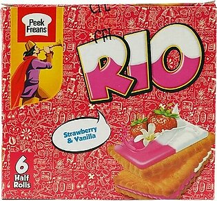 Peek Freans Rio Strawberry Vanilla Biscuits Half Roll (Pack of 6)