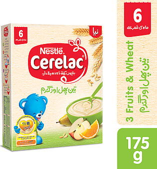 Nestle Cerelac 3 Fruits and Wheat (6+ Months) - 175gm