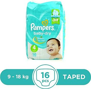 Pampers Taped 9 To 18kg - 16Pcs