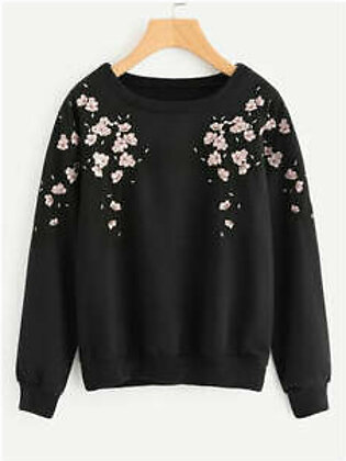 Fifth Avenue Jopja Rose Petal Printed Sweatshirt - Black