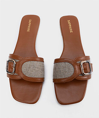 Canvas Flats with Buckle Detail