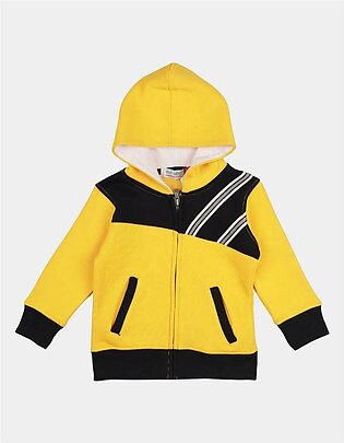 Baby Hooded Jacket Yellow & Black for Boys