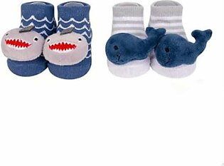 Baby 2Pc 3D Socks Gift Set Blue