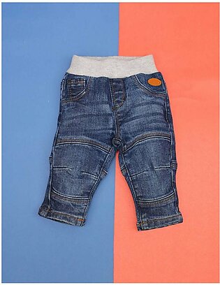 Denim Jeans with Gray Waistband for Boys