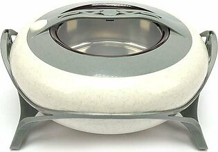 Food Warmer White & Gray with Stand - 5ltr