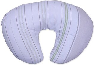 Nursing Pillow White With Grey & Green Lines