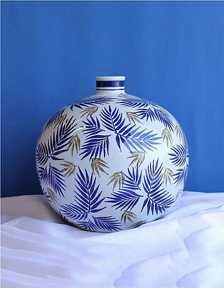 Pottery Vase Ceramic Blue & White
